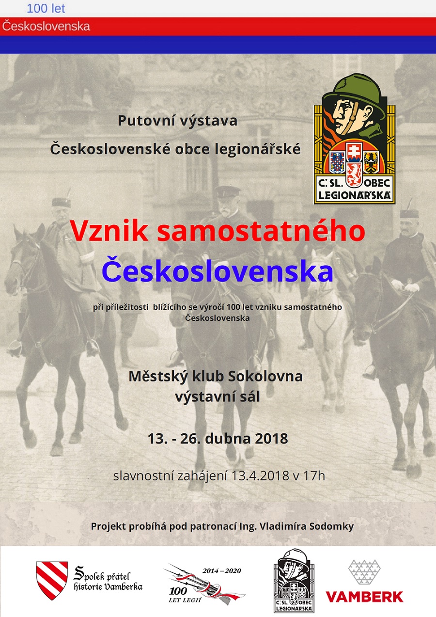 13. -26.04.2018 - Vznik samostatného Československa