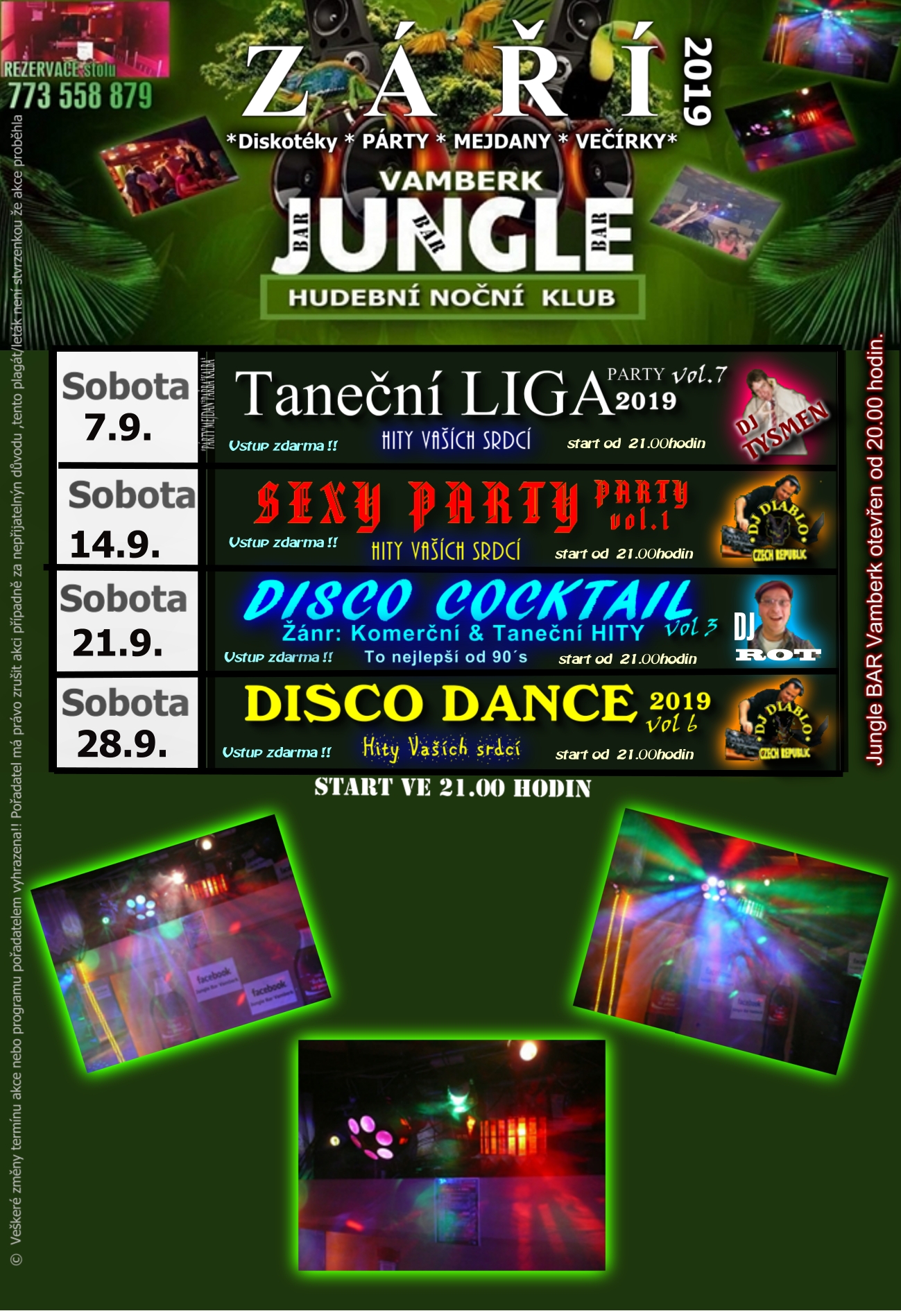 Jungle bar - program září